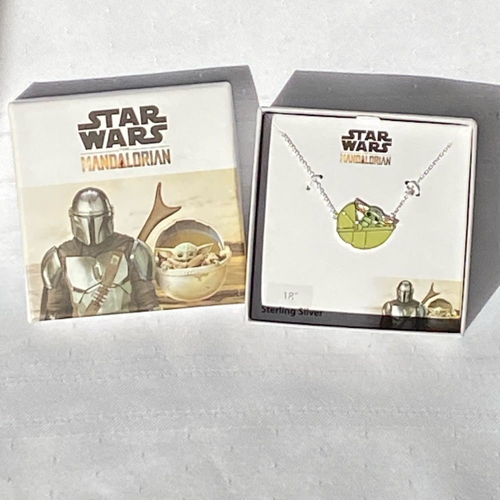 Star Wars The Mandalorian Sterling Silver Necklace 18"